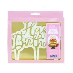 PME Uitsteker voor Taarttopper Goud Happy Birthday*** Prikkers En Ringen|Figuur Stekers