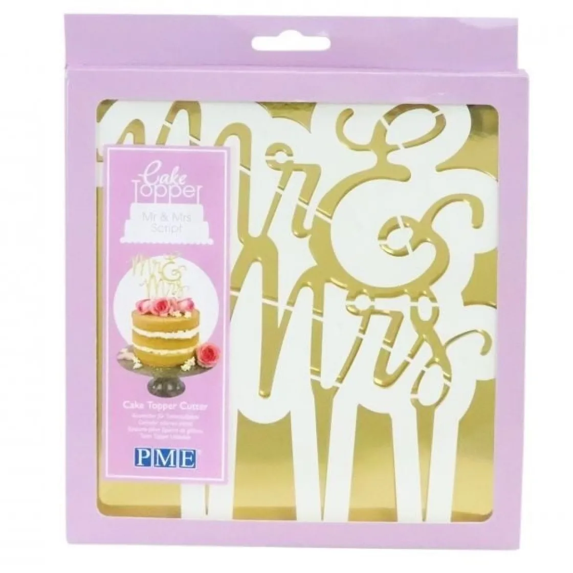 PME Uitsteker voor Taarttopper Goud Mr&Mrs* Prikkers En Ringen|Figuur Stekers