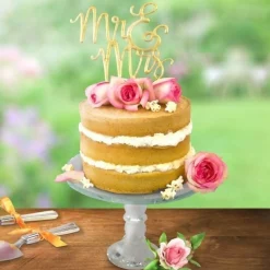 PME Uitsteker voor Taarttopper Goud Mr&Mrs* Prikkers En Ringen|Figuur Stekers
