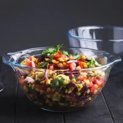 Pyrex Beslagkom Glas Vintage 2,8L (28x23x11cm)* Beslagkommen