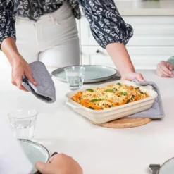 Pyrex Ceramic Creation Ovenschaal Rechthoek Beige 29x22cm*** Pannen En Schalen