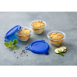 Pyrex Cook & Go Ovenschalen met Deksel Rond 0,2L Set/5* Pannen En Schalen