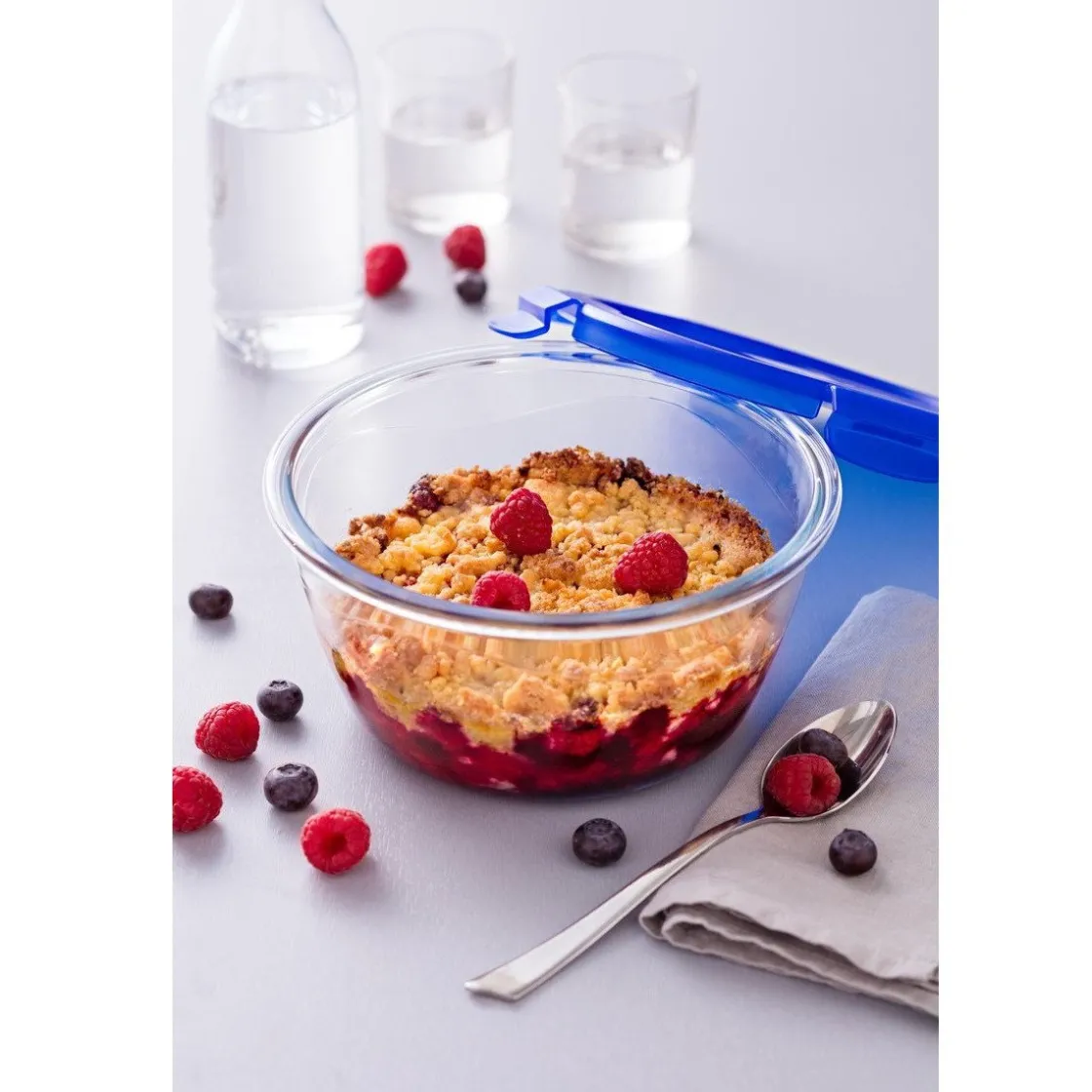 Pyrex Cook & Go Ovenschalen met Deksel Rond 0,7L/1,6L Set/2* Pannen En Schalen