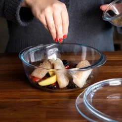 Pyrex 4-in-1 Ovenschalen met Deksel (1L/1,6L/2,3L) Set/3* Pannen En Schalen