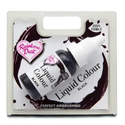 Rainbow Dust RD Liquid Colour Airbrush kleurstof Black 16 ml* Airbrush|Vloeibare Kleurstoffen