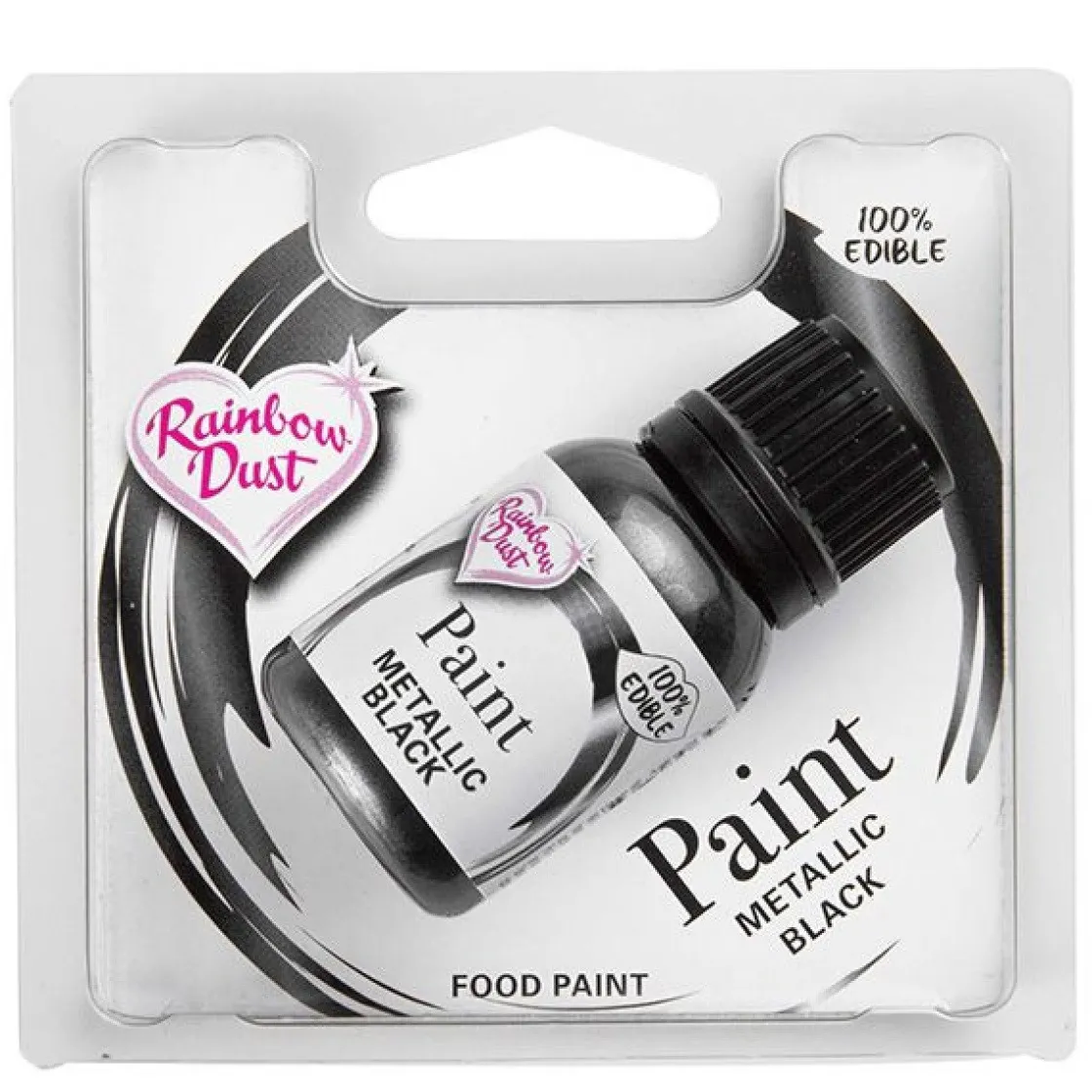 Rainbow Dust RD Metallic Food Paint Black 25ml* Foodpaint