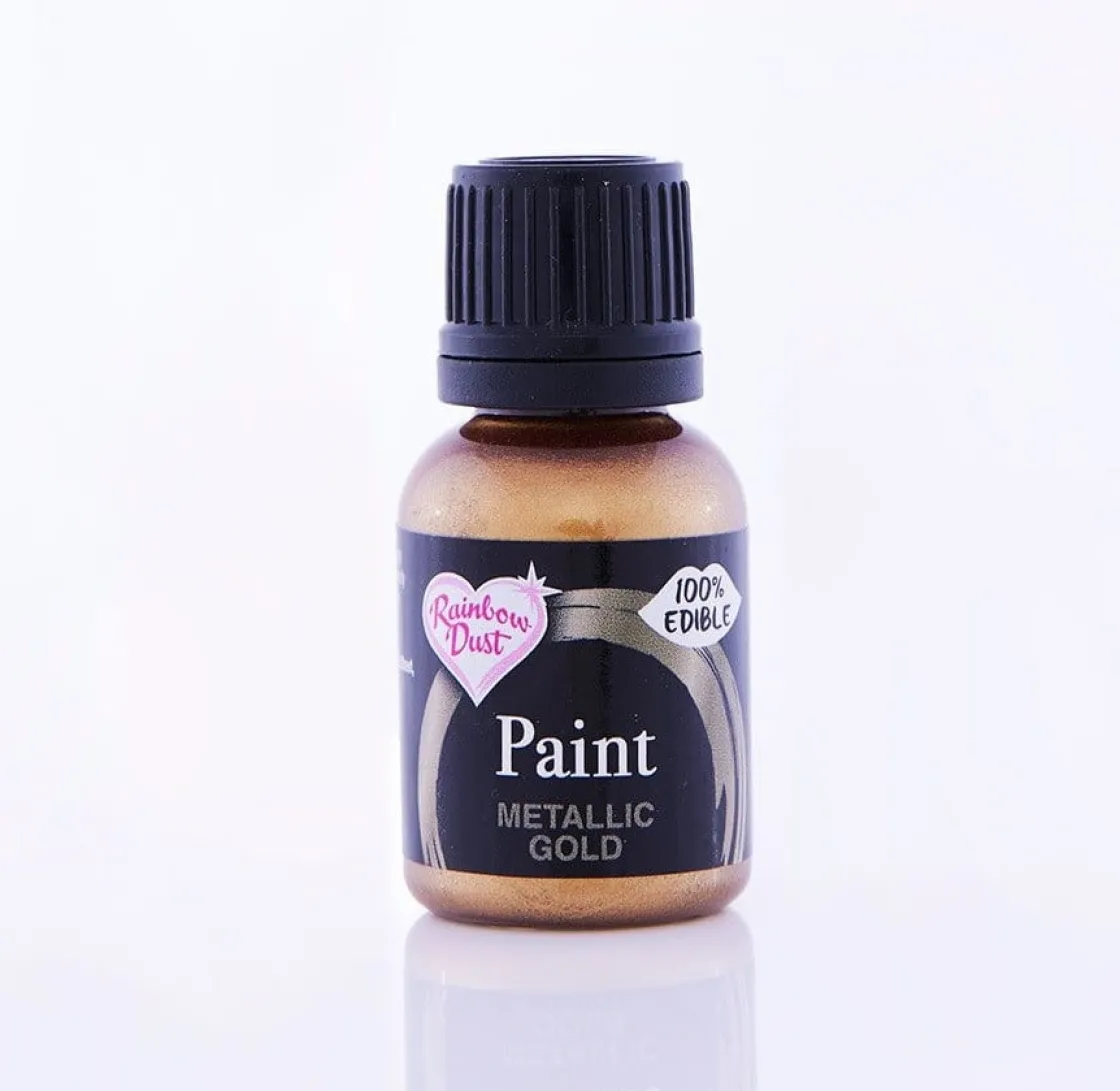 Rainbow Dust RD Metallic Food Paint Gold 25ml* Foodpaint
