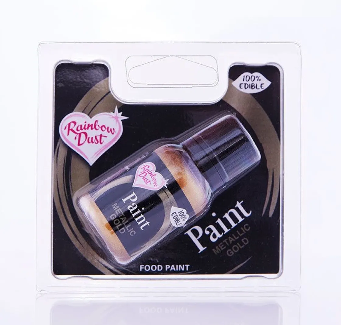 Rainbow Dust RD Metallic Food Paint Gold 25ml* Foodpaint