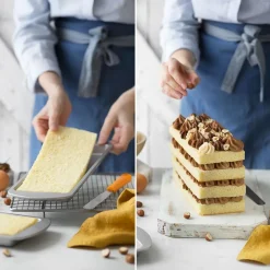 Decora Rechthoekige Bakvorm Lagen Cake 25,5x10,5x2(h)cm 4st.* Rechthoekige Bakvormen