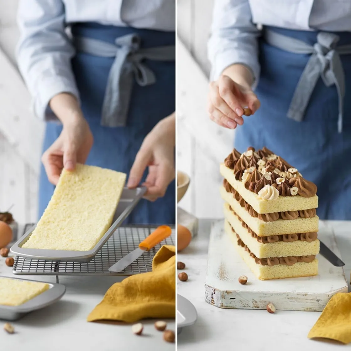 Decora Rechthoekige Bakvorm Lagen Cake 25,5x10,5x2(h)cm 4st.* Rechthoekige Bakvormen