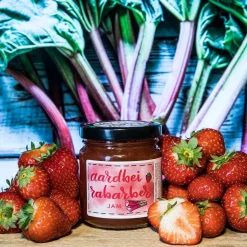 ReggeVallei Taartvulling Aardbeien-Rabarber 250g* Fruitvullingen