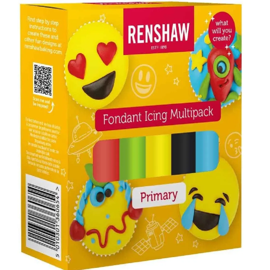 Renshaw Rolfondant Multipack Primaire Kleuren 5x100g* Rolfondant