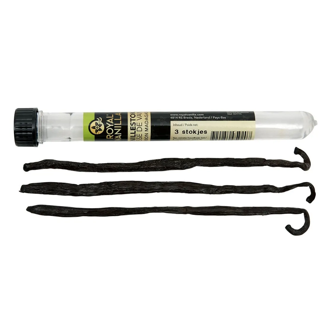 Royal Vanilla Royal Vanillestokjes Bourbon Biologisch 3st. (ca. 9gr)* Fruit En Vanille|Smaakstoffen
