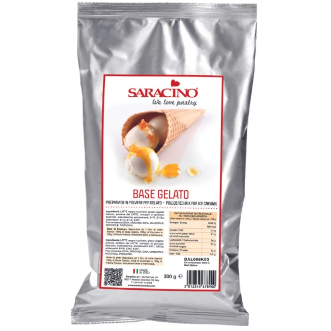 Saracino IJs Basismix 300g* Ijsmixen