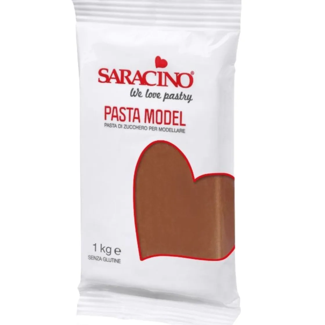 Saracino Modelling Paste Bruin 1kg* Modelleerfondant