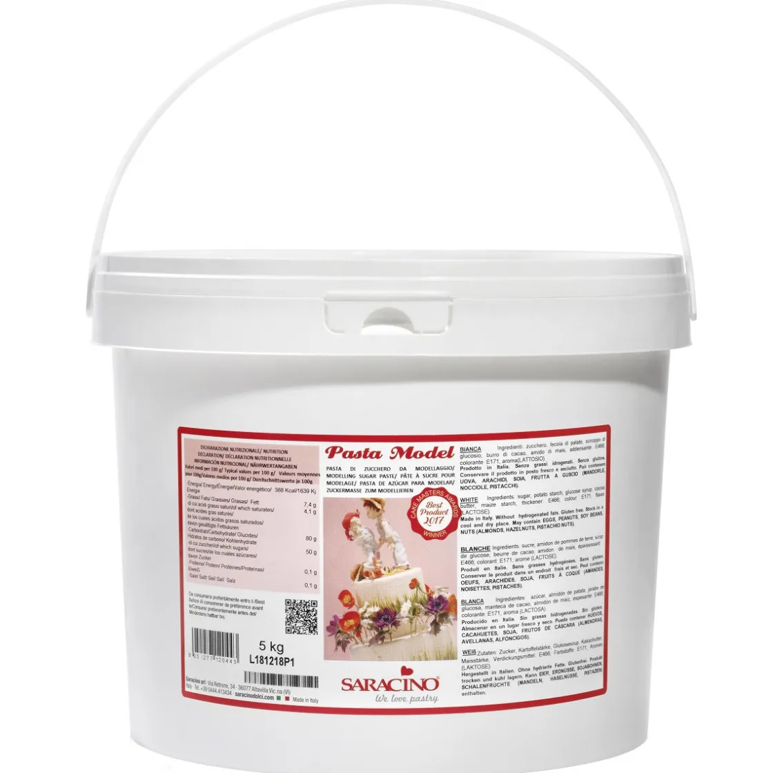 Saracino Modelling Paste Wit 5kg* Modelleerfondant