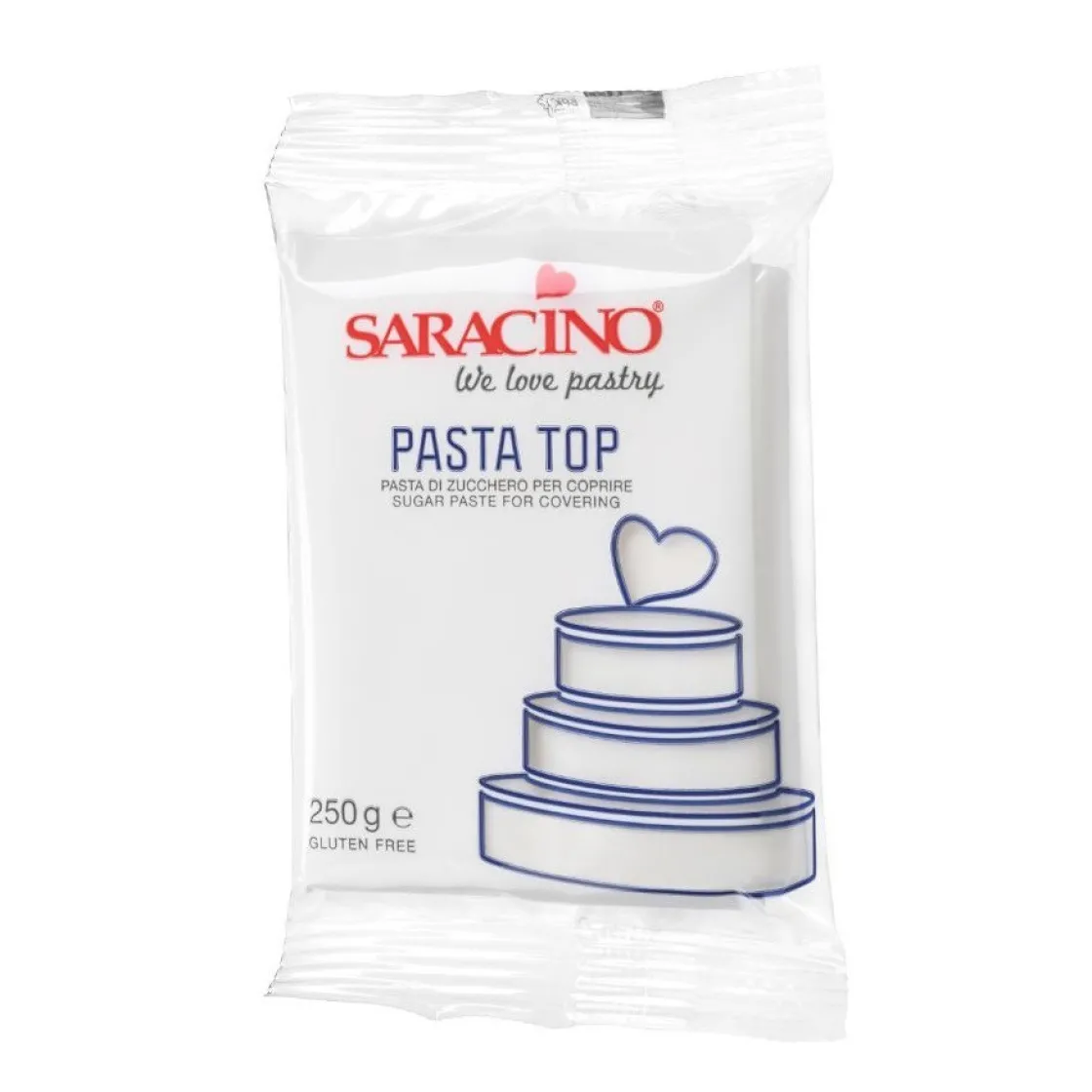 Saracino Rolfondant Wit (Top Paste) 250g* Rolfondant
