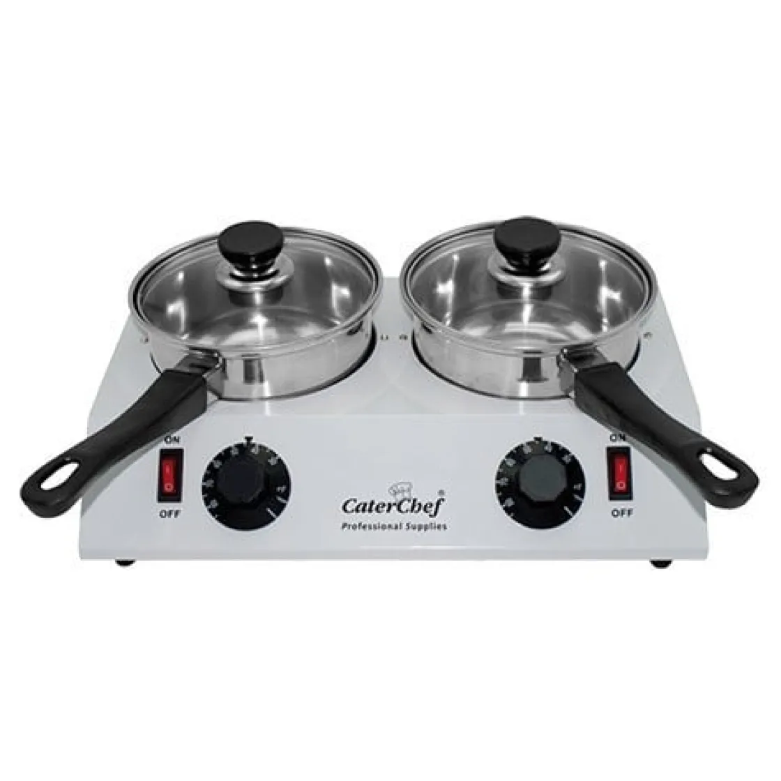 CaterChef Sauzenwarmer 2-pans 2x700ml.* Couverture Smeltbakken