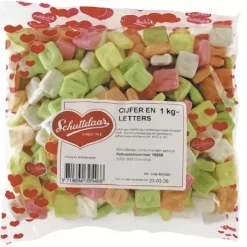 Overig Schuimpjes Sinterklaas Cijfers & Letters 1kg* Snoepgoed|Eetbare Strooisels