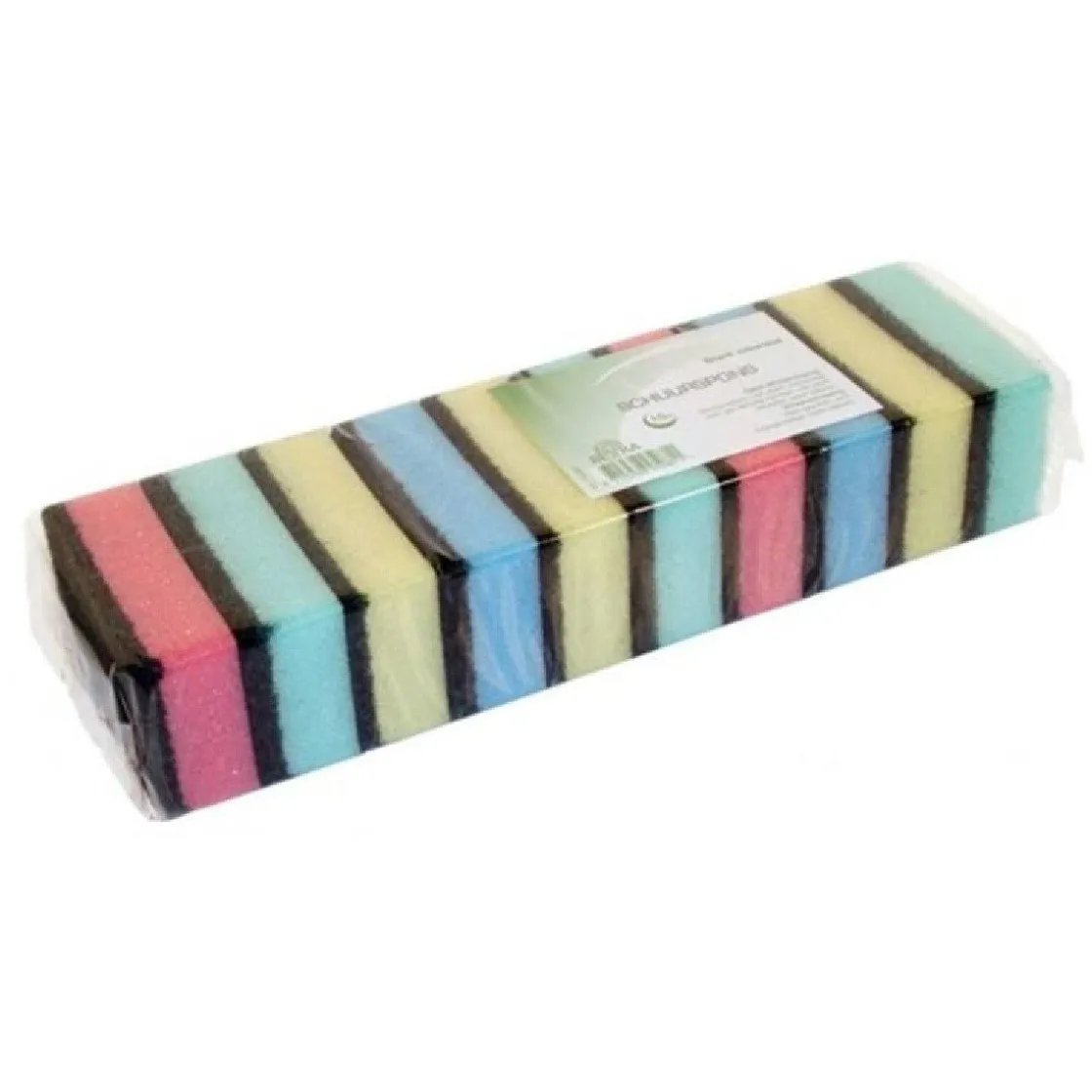 Overig Schuursponzen Assorti 9x6cm 10st.* Bedrijfshygiëne