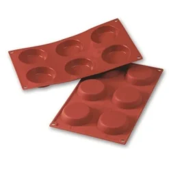 Martellato Siliconen Bakvorm Flan Ø70h17mm (6)* Ijs En Dessert Vormen|Bakvormen Siliconen