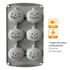 Decora Siliconen Bakvorm Halloween Pompoenen 30x17x3(h) cm* Bakvormen Siliconen|Ijs En Dessert Vormen