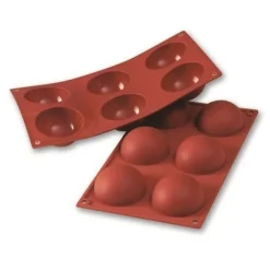Martellato Siliconen Bakvorm Halve Bol Ø70h35mm (6)* Ijs En Dessert Vormen|Bakvormen Siliconen