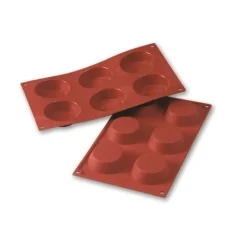 Martellato Siliconen Bakvorm Tartelet Ø70h20mm (6)* Ijs En Dessert Vormen|Bakvormen Siliconen