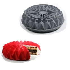 Dinara Kasko Siliconen Vorm Origami Ø18x5,5cm* Ijs En Dessert Vormen|Bakvormen Siliconen