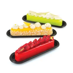 Silikomart Gebakschoteltje Eclair Zwart 14x3,2cm 100st.* Taartkartons En Randen