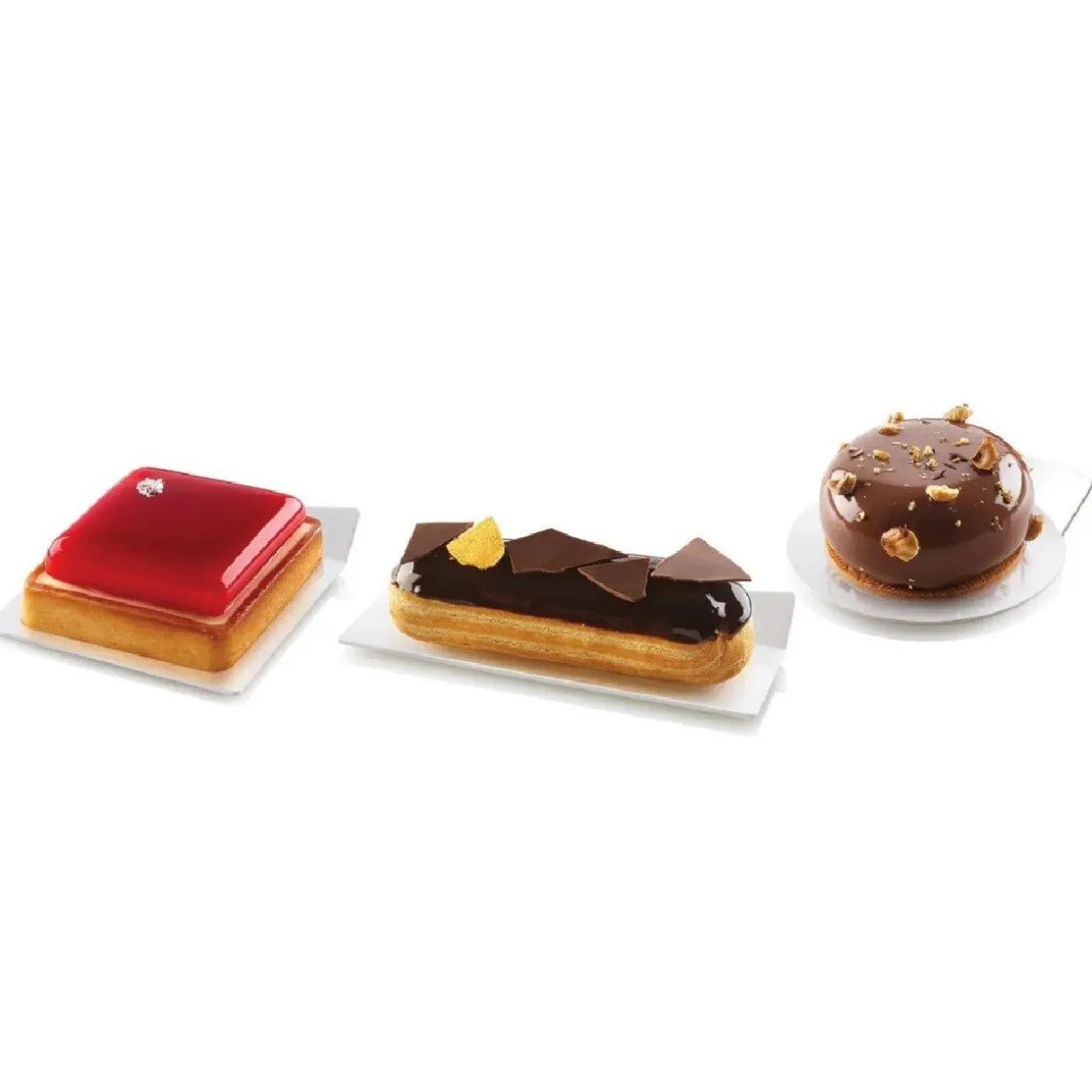 Silikomart Gebakstray (Eclair) Wit 140x40mm 100st.* Taartkartons En Randen