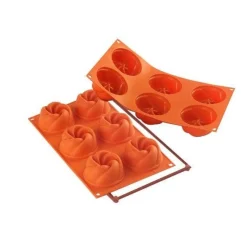 Silikomart Siliconen Bakvorm Vertigo (6x) Ø7,7x3,7cm* Bakvormen Siliconen|Ijs En Dessert Vormen