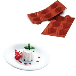 Silikomart Siliconen Bakvorm Briochette (6x) Ø7,9x3,7cm* Ijs En Dessert Vormen|Bakvormen Siliconen