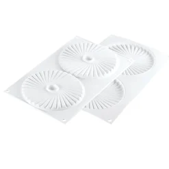 Silikomart Siliconen Bakvorm Plissé (2x) Ø14x1cm* Ijs En Dessert Vormen|Bakvormen Siliconen