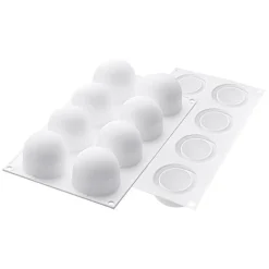 Silikomart Siliconen Bakvorm Bol (8x) Ø5,2x4,5cm* Ijs En Dessert Vormen|Bakvormen Siliconen