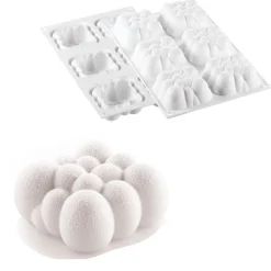 Silikomart Siliconen Bakvorm Wolk (6x) 7,1x7,1x3,4cm* Ijs En Dessert Vormen|Bakvormen Siliconen