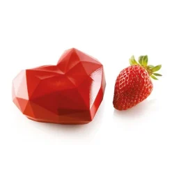 Silikomart Siliconen Bakvorm Hart Origami (6x) 7,4x8,4x3,5cm* Ijs En Dessert Vormen|Bakvormen Siliconen