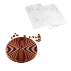 Silikomart Siliconen Bakvorm Spiraal (2x) Ø14cm* Bakvormen Siliconen|Ijs En Dessert Vormen