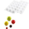 Silikomart Siliconen Bakvorm Bol (15x) Ø4,2x3,6cm* Ijs En Dessert Vormen|Bakvormen Siliconen