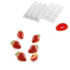 Silikomart Siliconen Bakvorm Aardbei (15x) 4,8cm +cutter* Ijs En Dessert Vormen|Bakvormen Siliconen