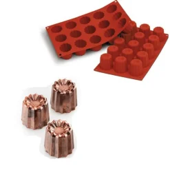 Silikomart Siliconen Bakvorm Bordelais (15x) Ø4,5x4,5cm* Ijs En Dessert Vormen|Bakvormen Siliconen