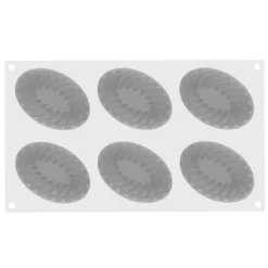Silikomart Siliconen Bakvorm Pleincoeur Ovaal (6) 124x43mm* Bakvormen Siliconen|Ijs En Dessert Vormen