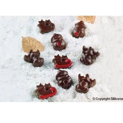 Silikomart Siliconen Bonbonvorm Kerst (15x) 3,3x2,7x1,5cm* Bonbonvormen