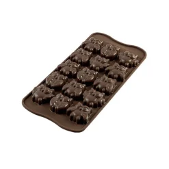 Silikomart Siliconen Bonbonvorm Uil (15x) 3,4x3x1,5cm* Bonbonvormen