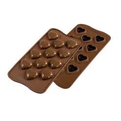 Silikomart Siliconen Bonbonvorm Hart (12x) 3,1x3x1,5cm* Bonbonvormen