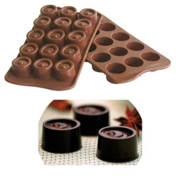 Silikomart Siliconen Bonbonvorm Rond Vertigo (15x) Ø28 mm* Bonbonvormen