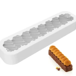 Silikomart Siliconen Kit Cashmere 24x5x3,5cm*** Bakvormen Siliconen|Ijs En Dessert Vormen