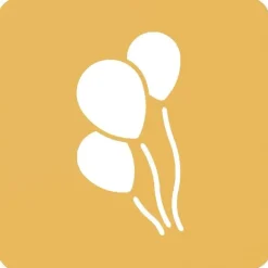 Silikomart Siliconen Stencil Ballon 12x6,2x0,1cm Set/2* Sjablonen En Stencils