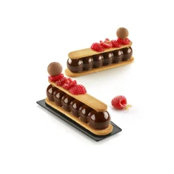 Silikomart Siliconen Vorm Truffel Eclair (8x) 130x31x28(h)mm* Bakvormen Siliconen|Ijs En Dessert Vormen