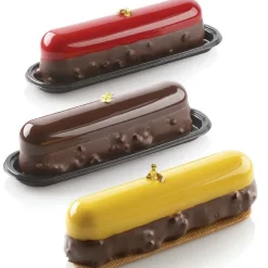 Silikomart Siliconen Vorm Eclair (8) 13,5x2,8cm + Uitsteker* Ijs En Dessert Vormen|Bakvormen Siliconen